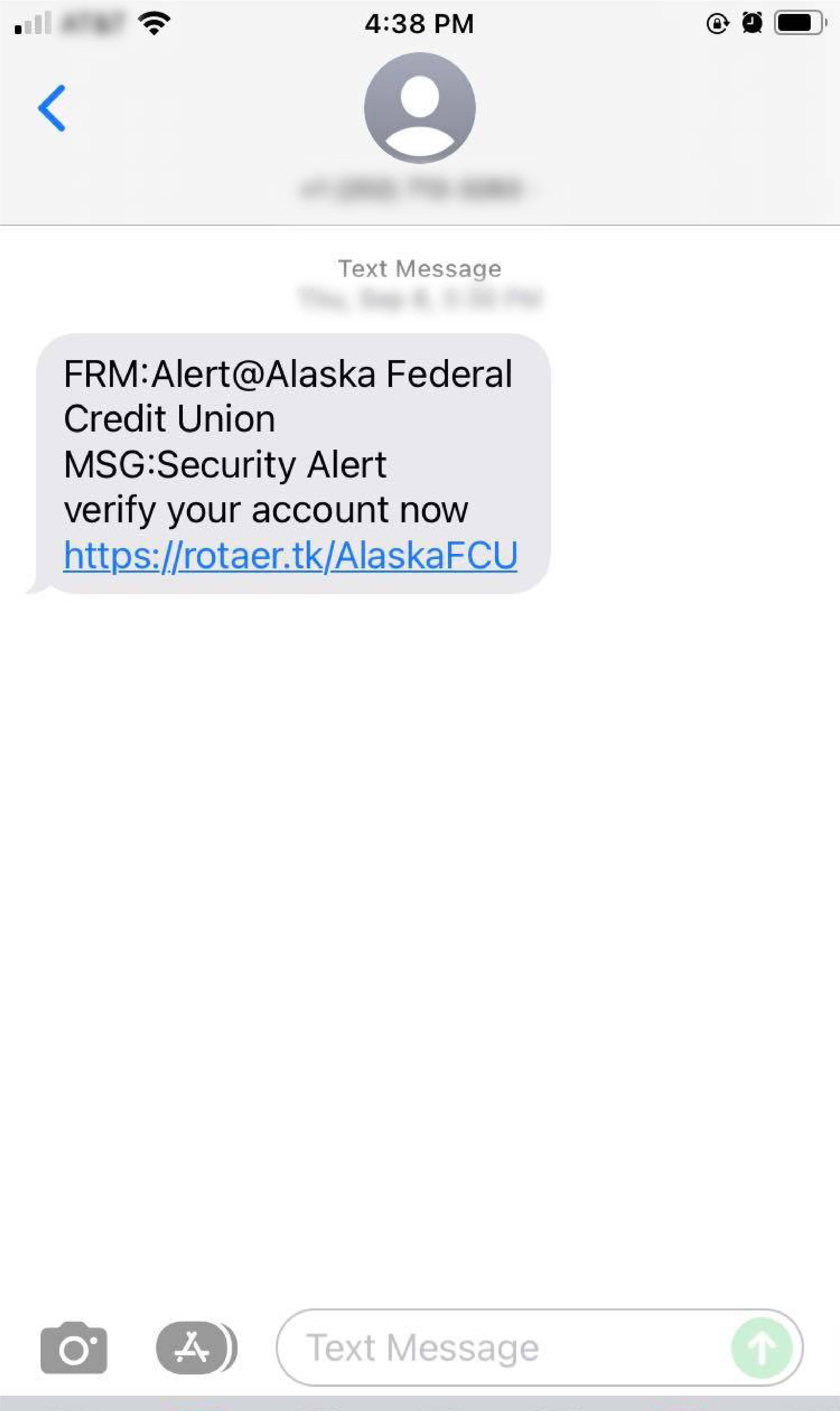 fraudulent texts sample 2