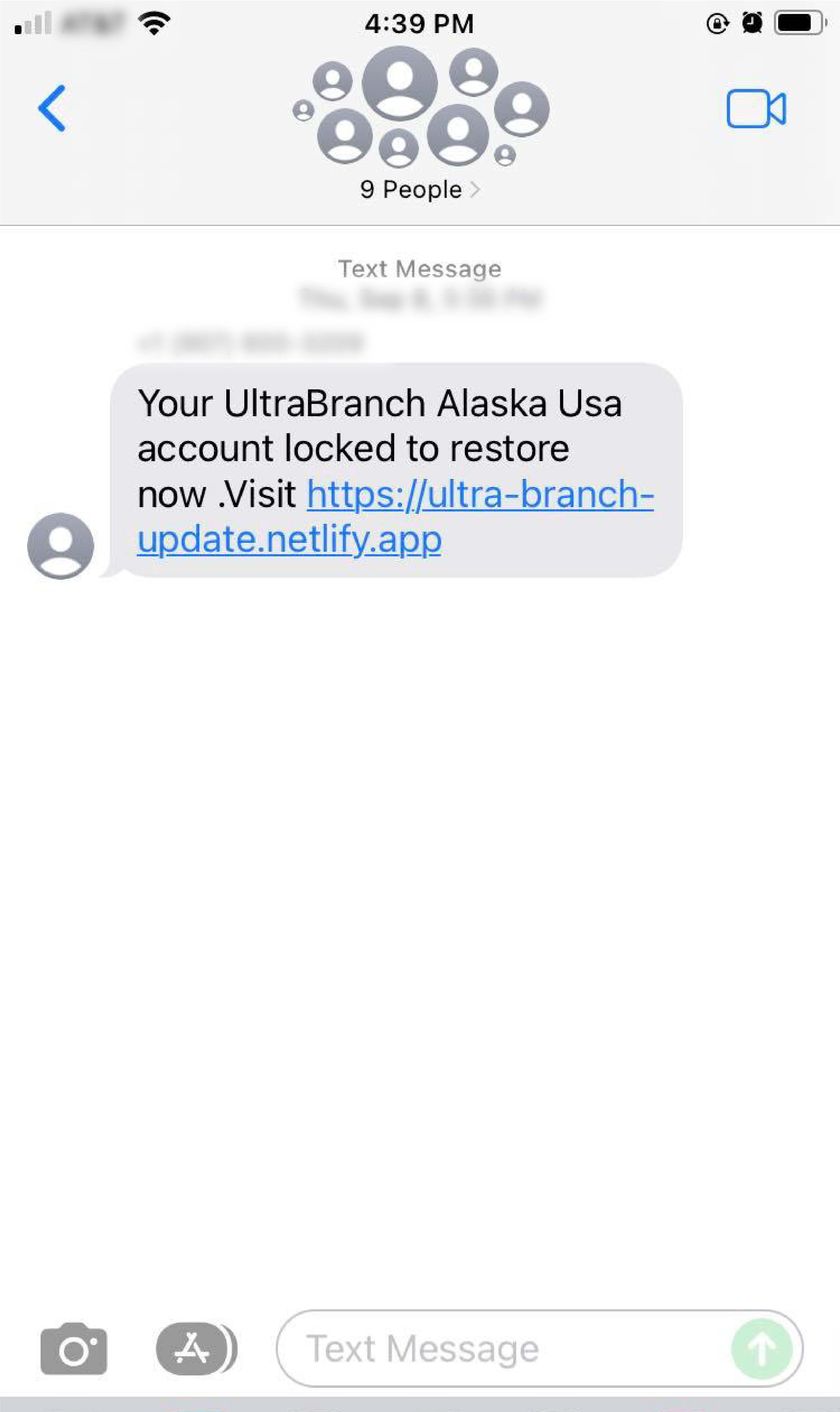 fraudulent texts sample 3