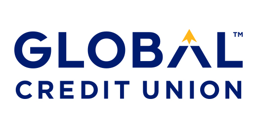 The new Global Credit Union logo that will be active with the launch of the new brand on April 3
