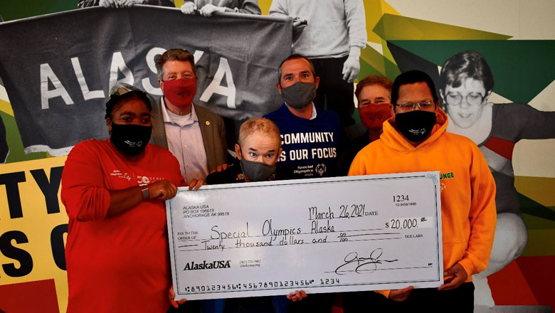 Special Olympics Alaska receives a donation