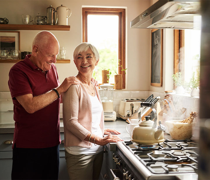 couple in their kitchen
