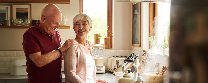 couple in their kitchen