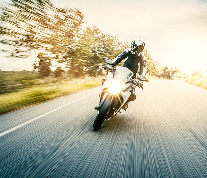 person riding a motorcycle